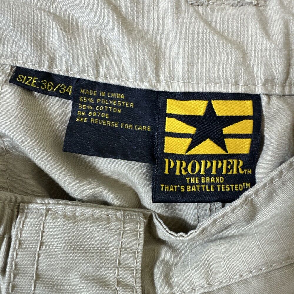 Propper 34/36 Tech Tactical Cargo Pants Men’s Khakis